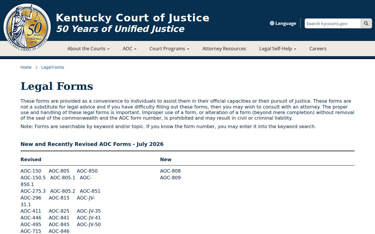 Montgomery County criminal court cases official AOC forms