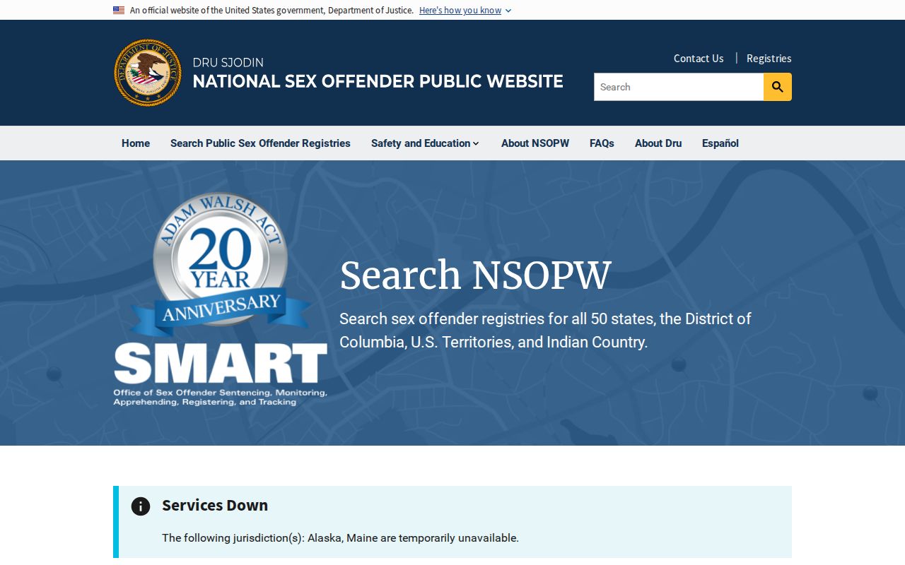 Montgomery County sex offender search using the national NSOPW interface